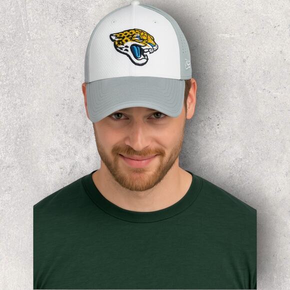 New Era Other - New Era 39THIRTY Jacksonville Jaguars Hat M/L Stretch Fit Gray White NFL NWOT